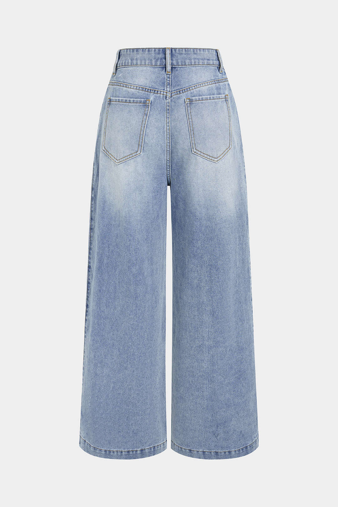 Denim Pocket Straight Leg Jeans