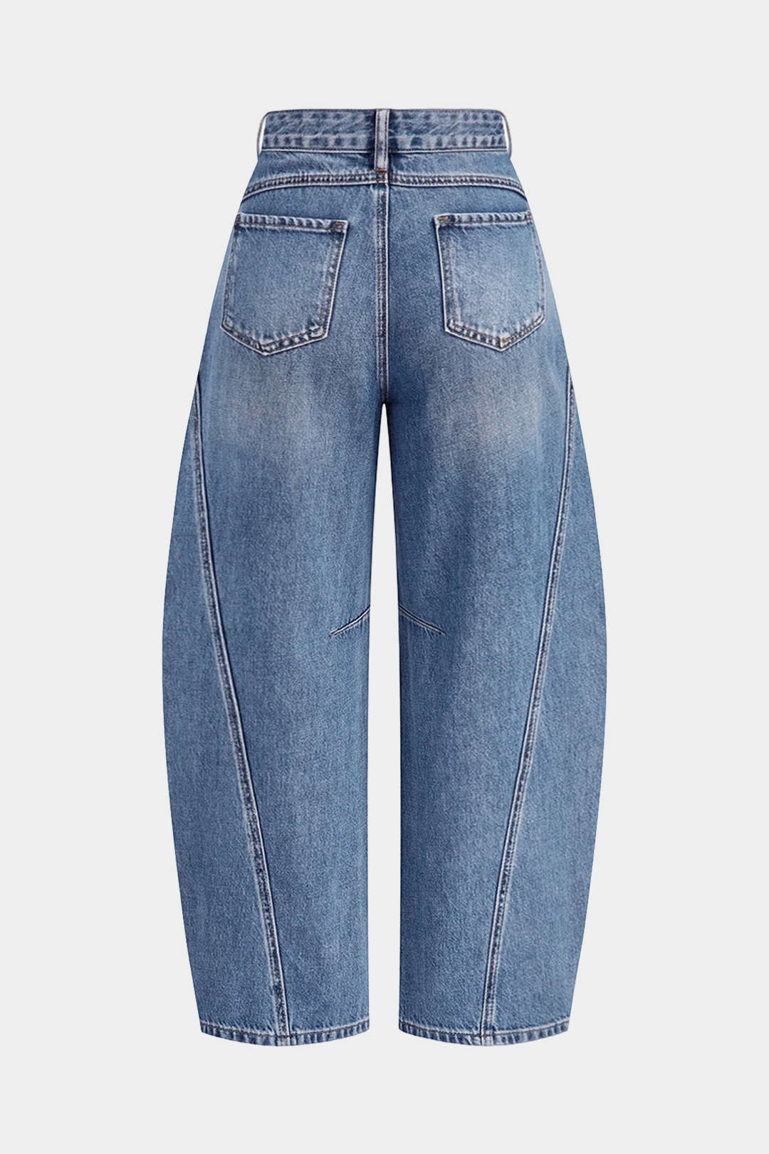 Denim-farkut, joissa on tynnyrimäiset lahkeet