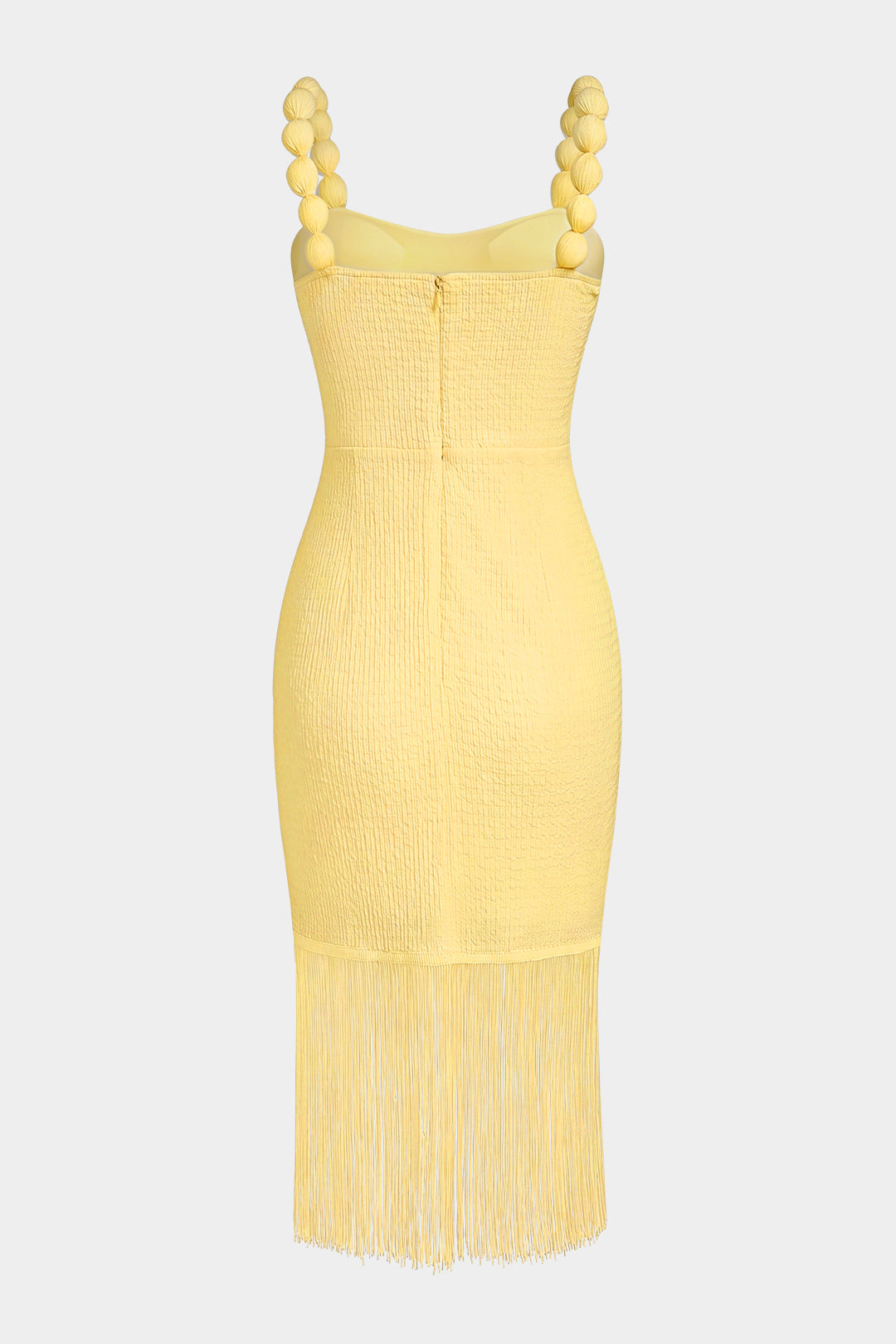 Fringe Slip Sleeveless Midi Dress