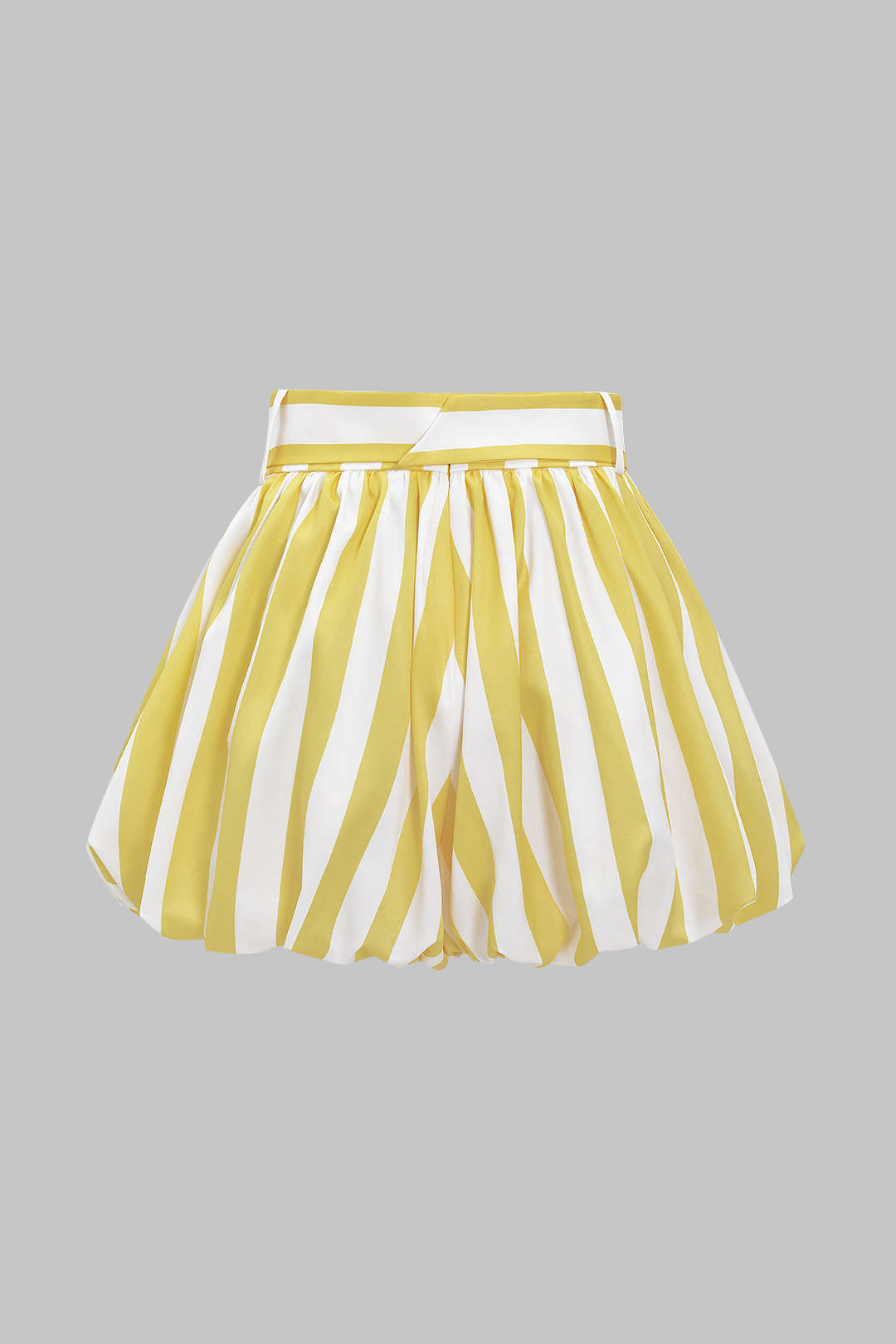 Contrast Stripe Print Ruched Shorts
