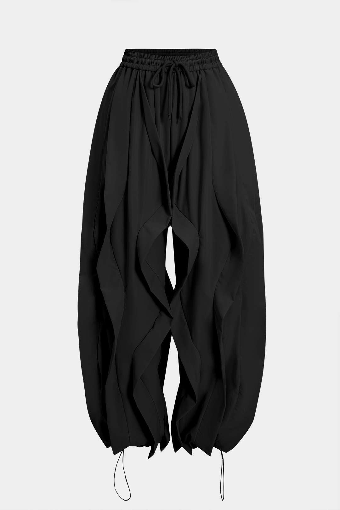 Drawstring Ruffle Trousers