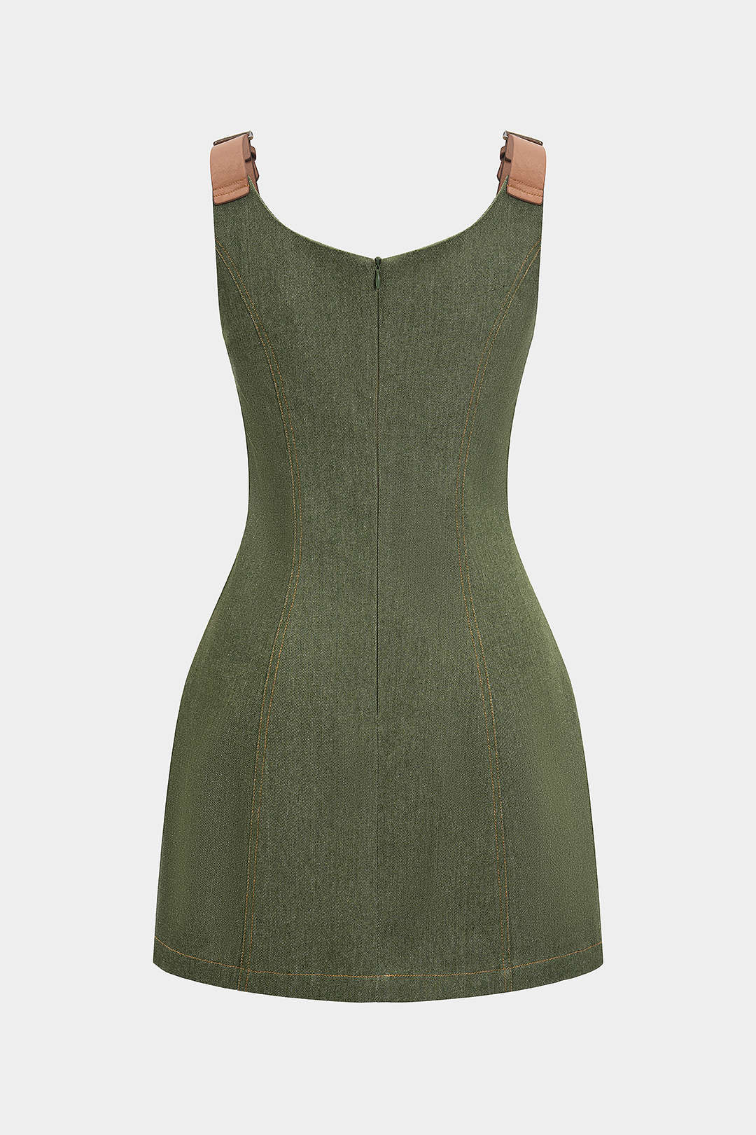 Metallic Decor Sleeveless Mini Dress