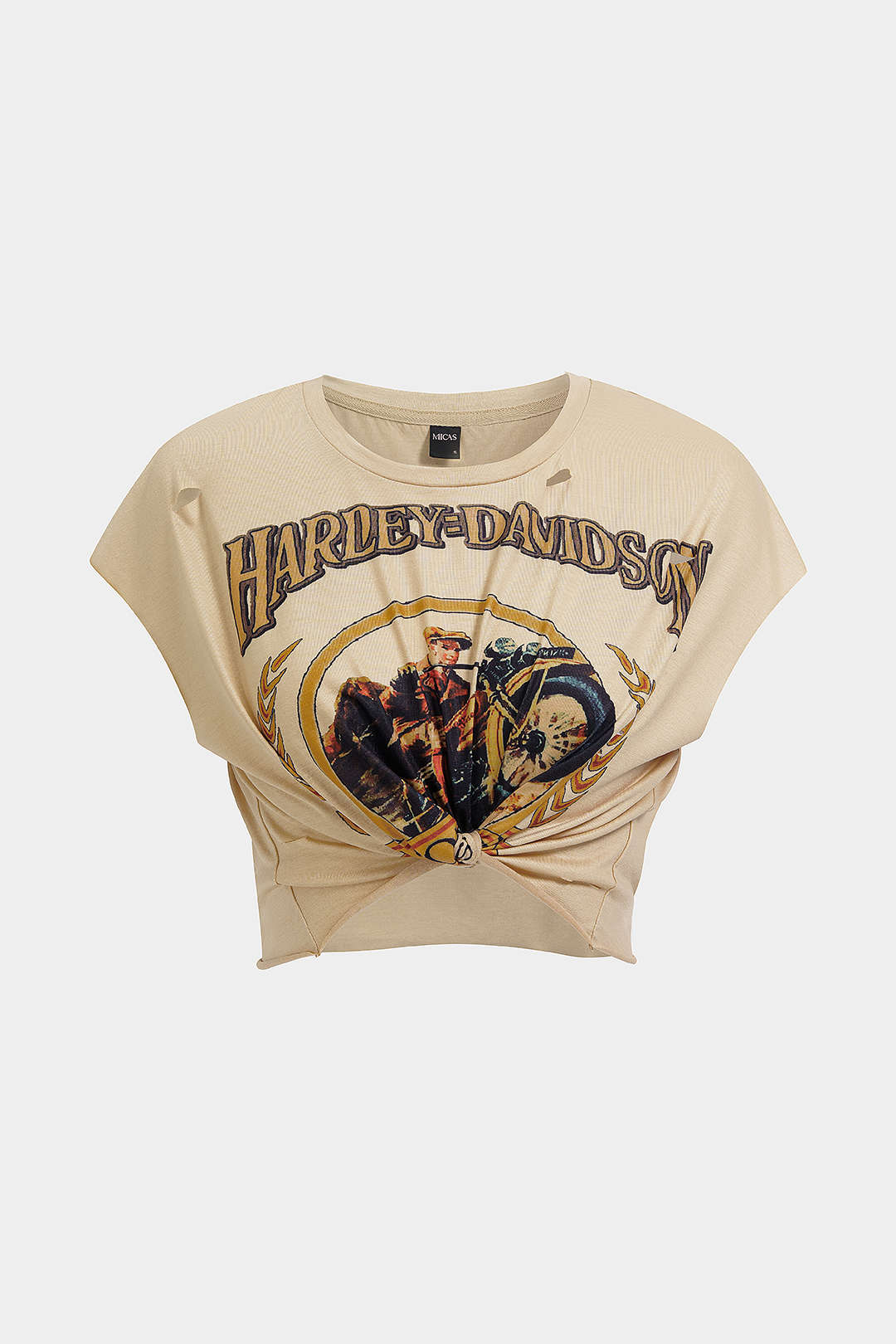 Motorbike Graphic Print Sleeveless T-Shirt
