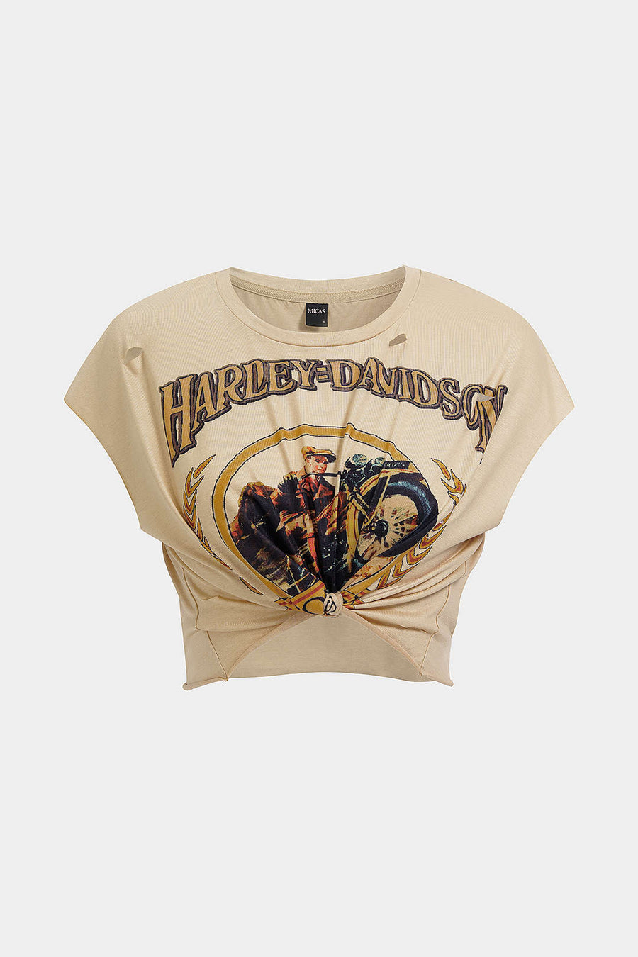 Motorbike Graphic Print Sleeveless T-Shirt
