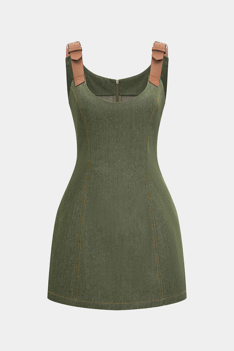 Metallic Decor Sleeveless Mini Dress