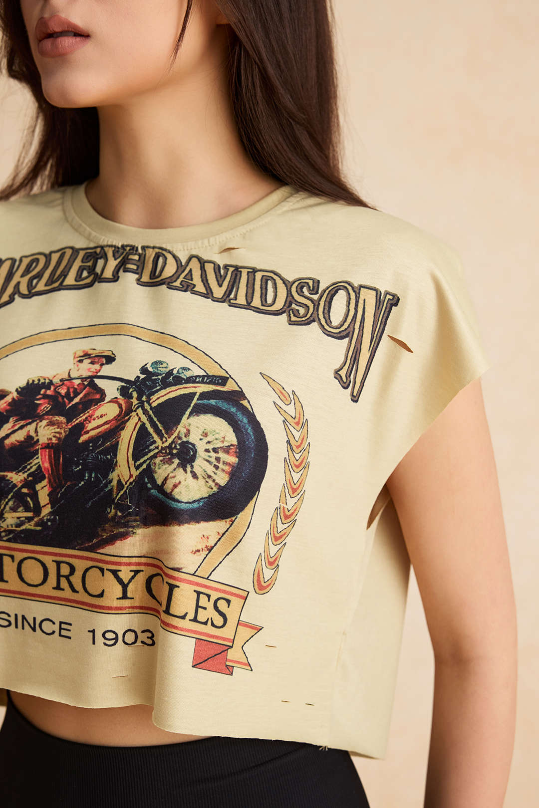 Motorbike Graphic Print Sleeveless T-Shirt