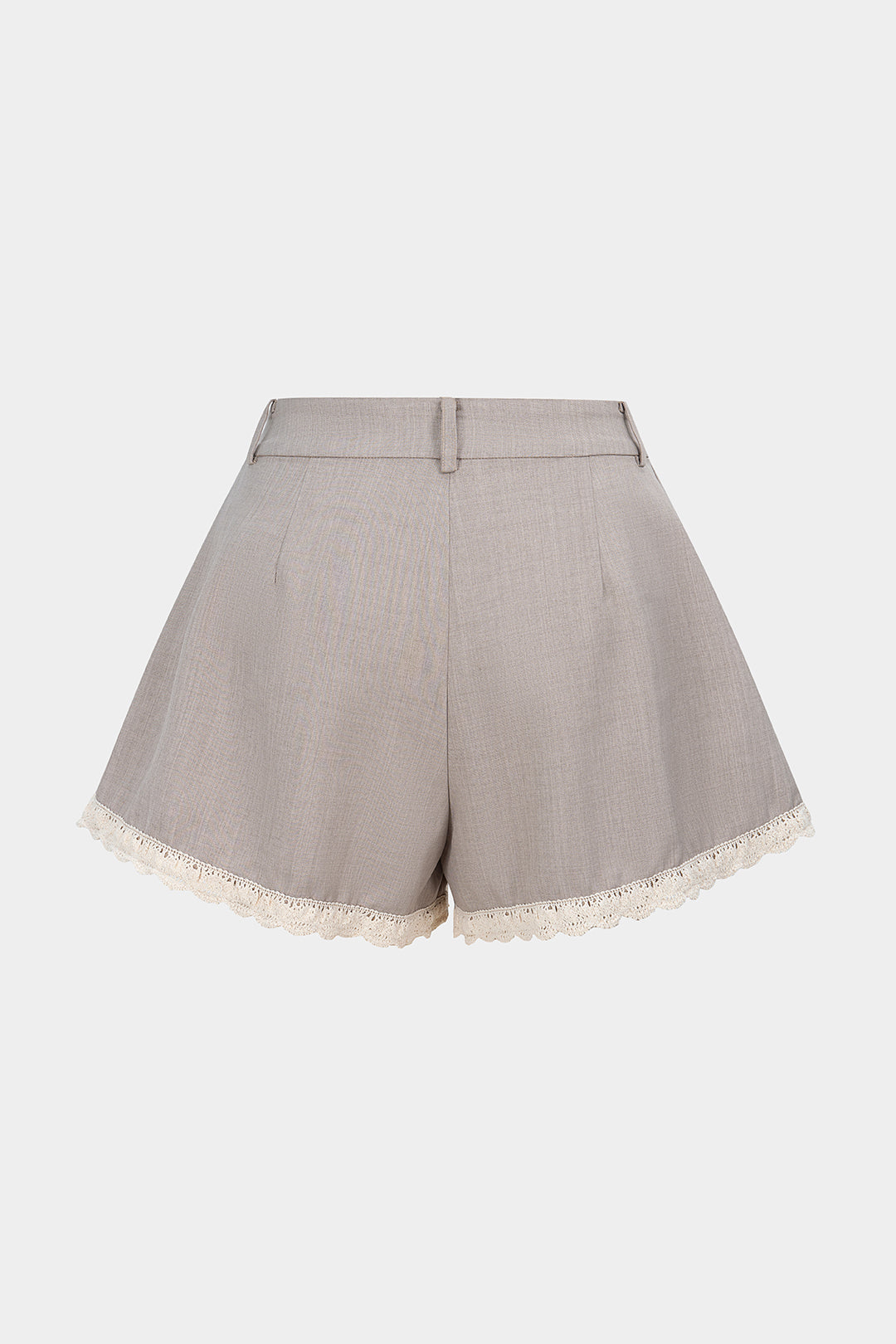 Patchwork Lace Trim Wide Leg Shorts