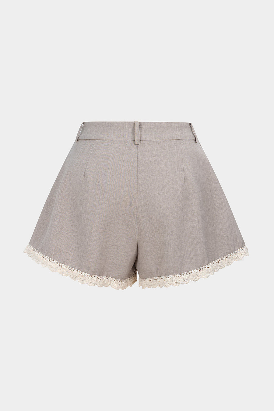 Patchwork Lace Trim Wide Leg Shorts