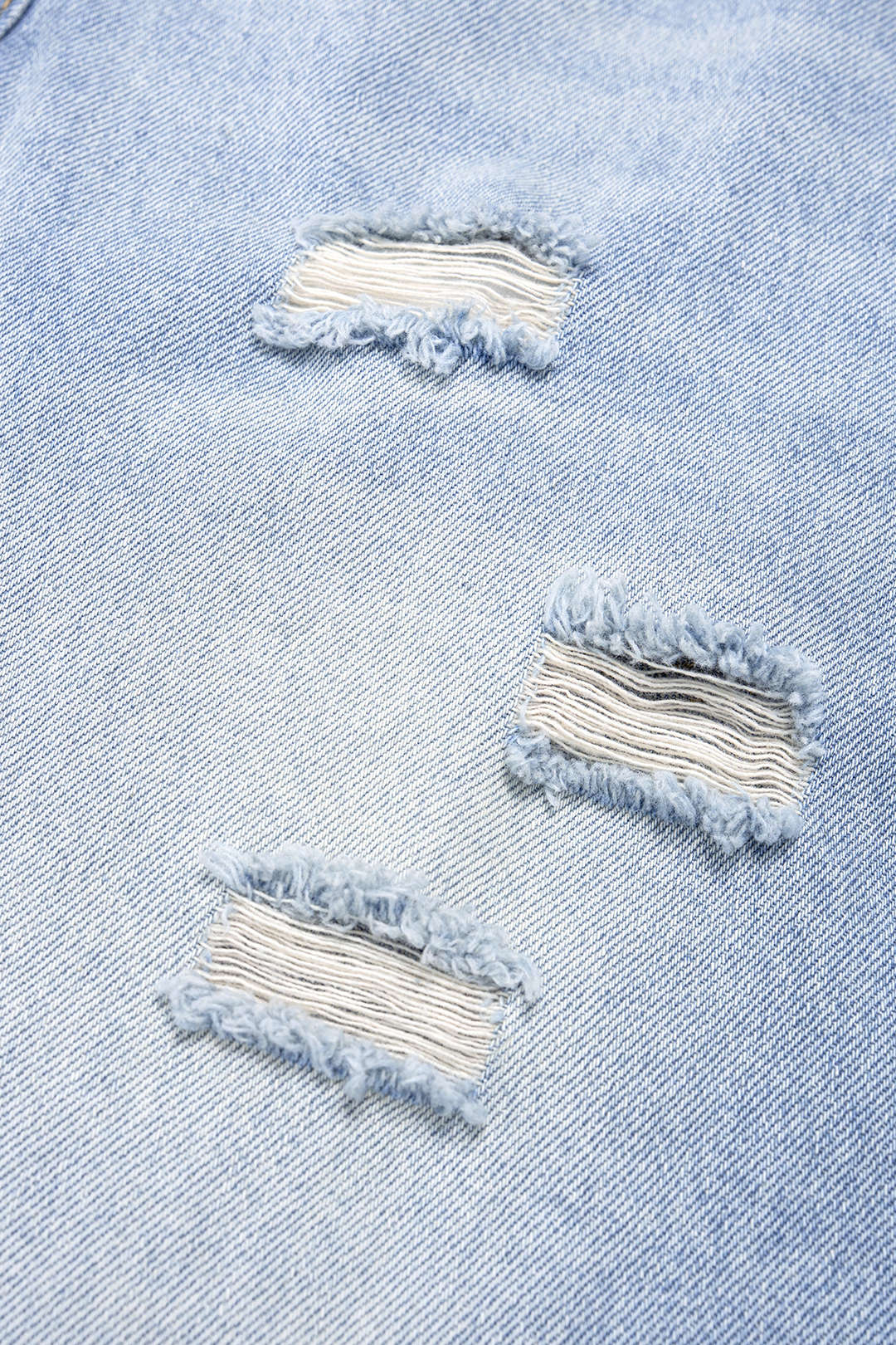 Denim Ripped Wide Leg Jeans