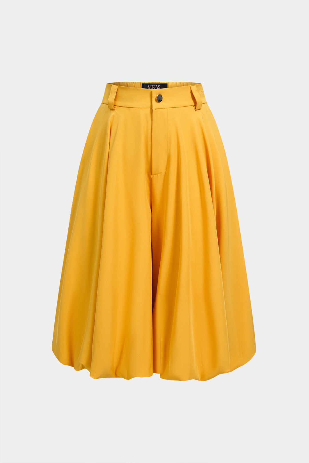 High Waist Wide Leg Ruched Shorts