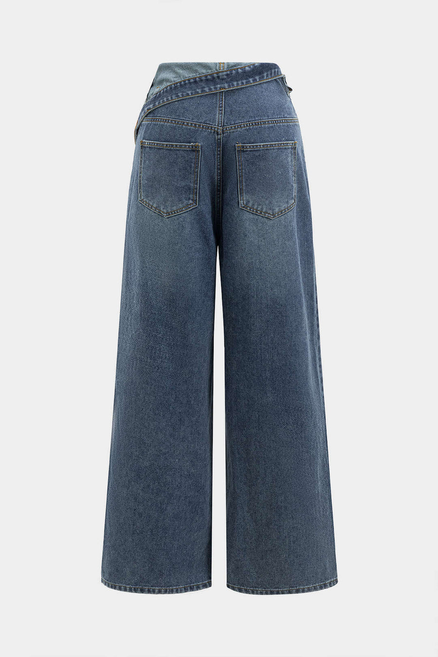 Asymmetriset, korkeavyötäröiset, suorat denimfarkut