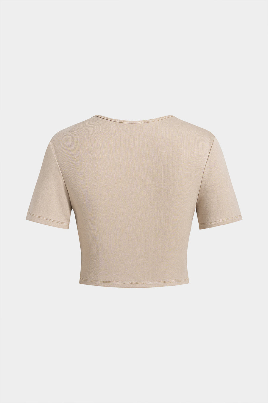 Round Neck Asymmetrical Cut Out Short Sleeve T-Shirt