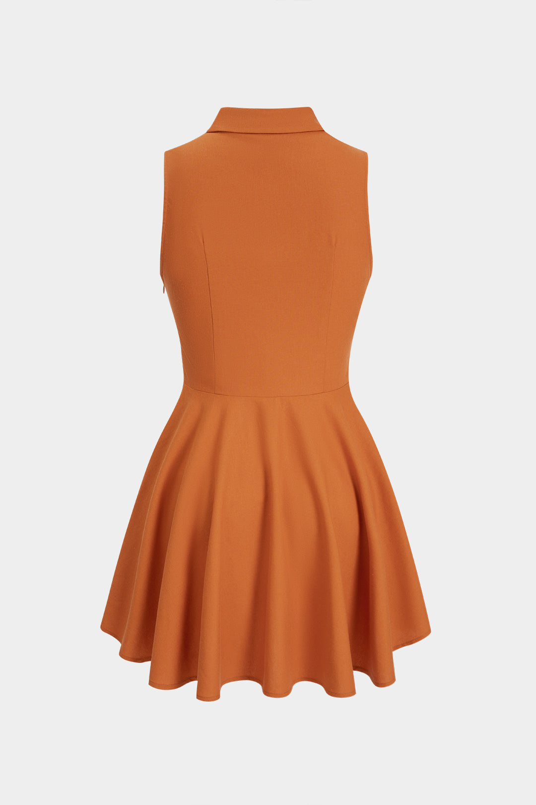 Linen Lapel Button Asymmetrical Ruched Mini Dress