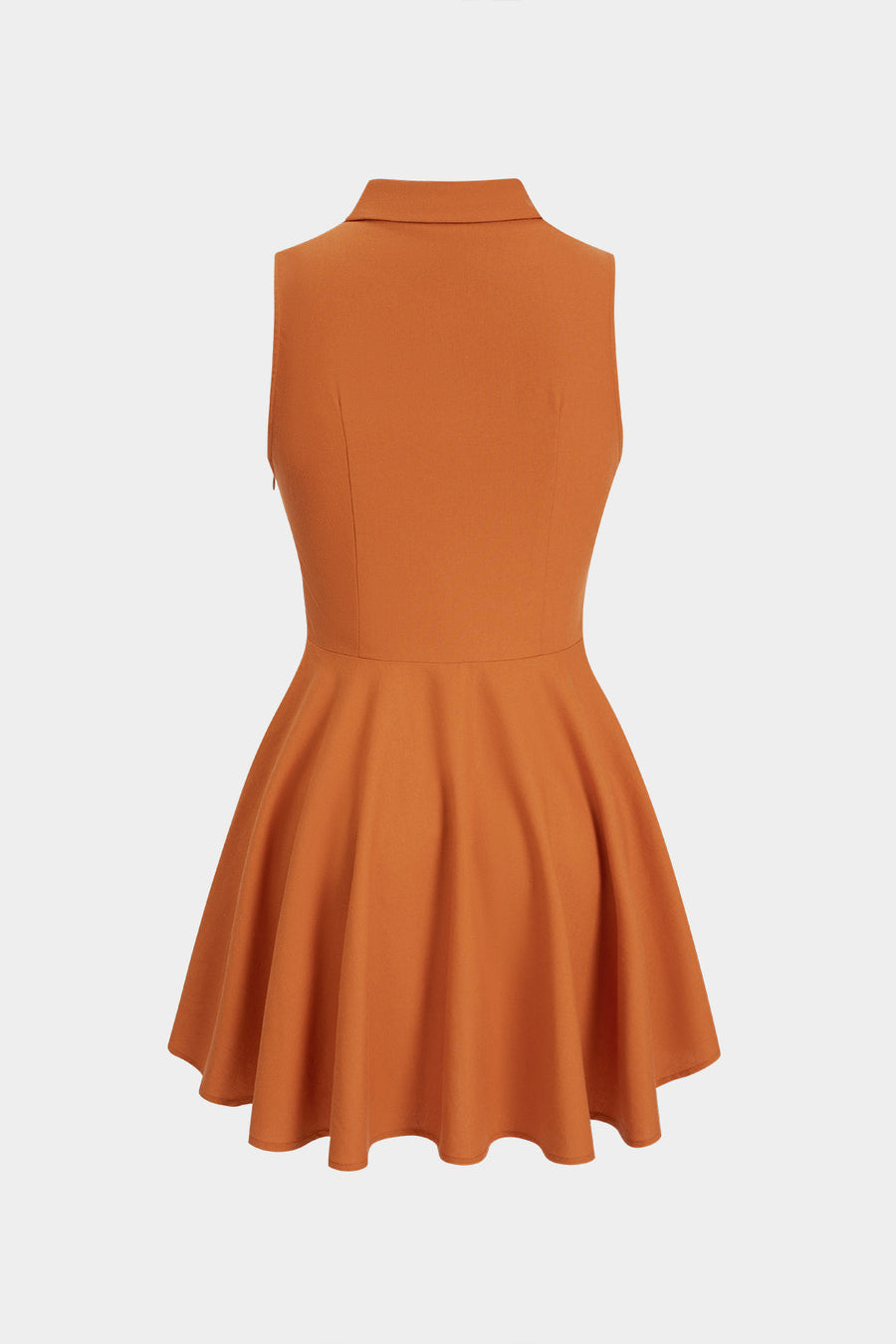 Linen Lapel Button Asymmetrical Ruched Mini Dress