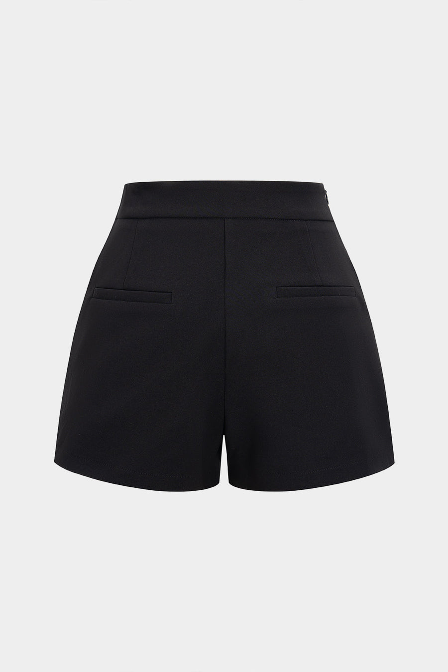 High Waist Button Decor Shorts