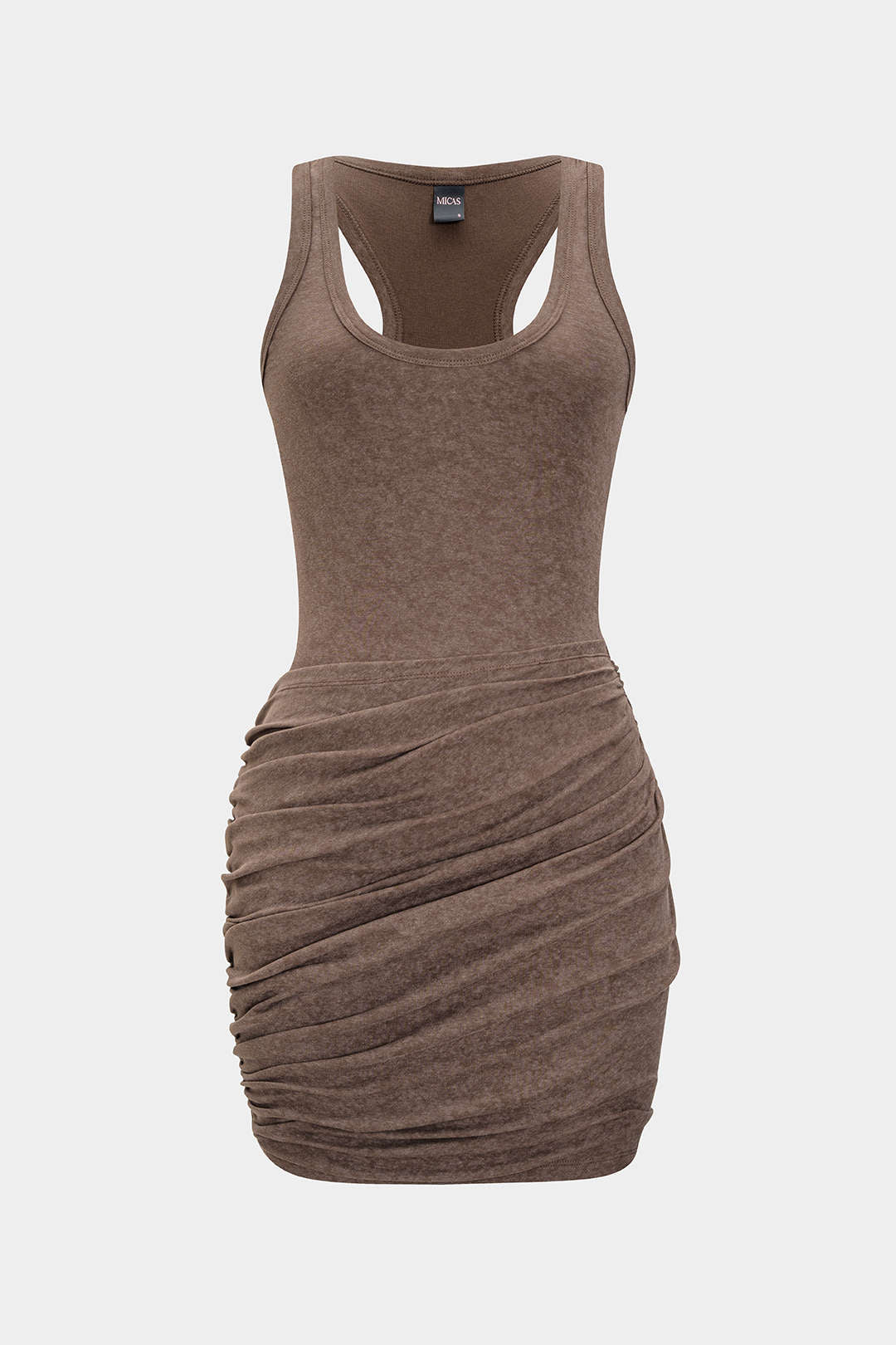 Ruched Tank Sleeveless Mini Dress